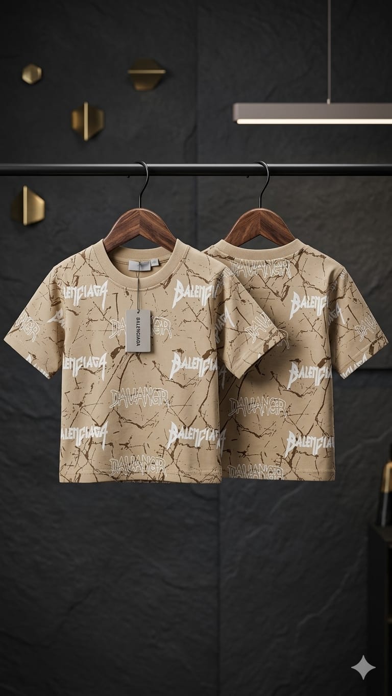 FIVE SLEEVE ALL OVER PRINT FIVE SLEEVE T SHIRT
