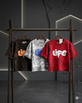 FIVE SLEEVE ACID WASH T SHIRT